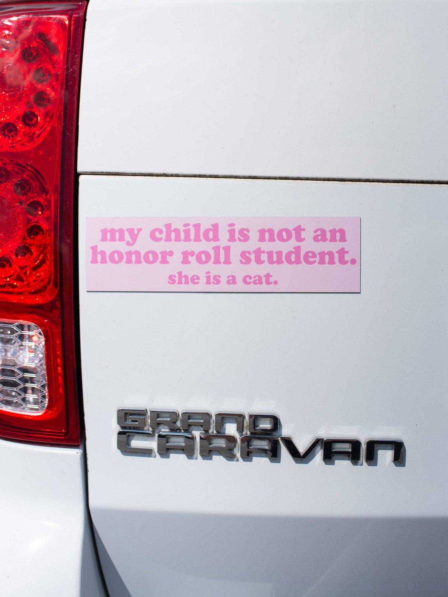 Girl Cat Honor Roll Car Magnet