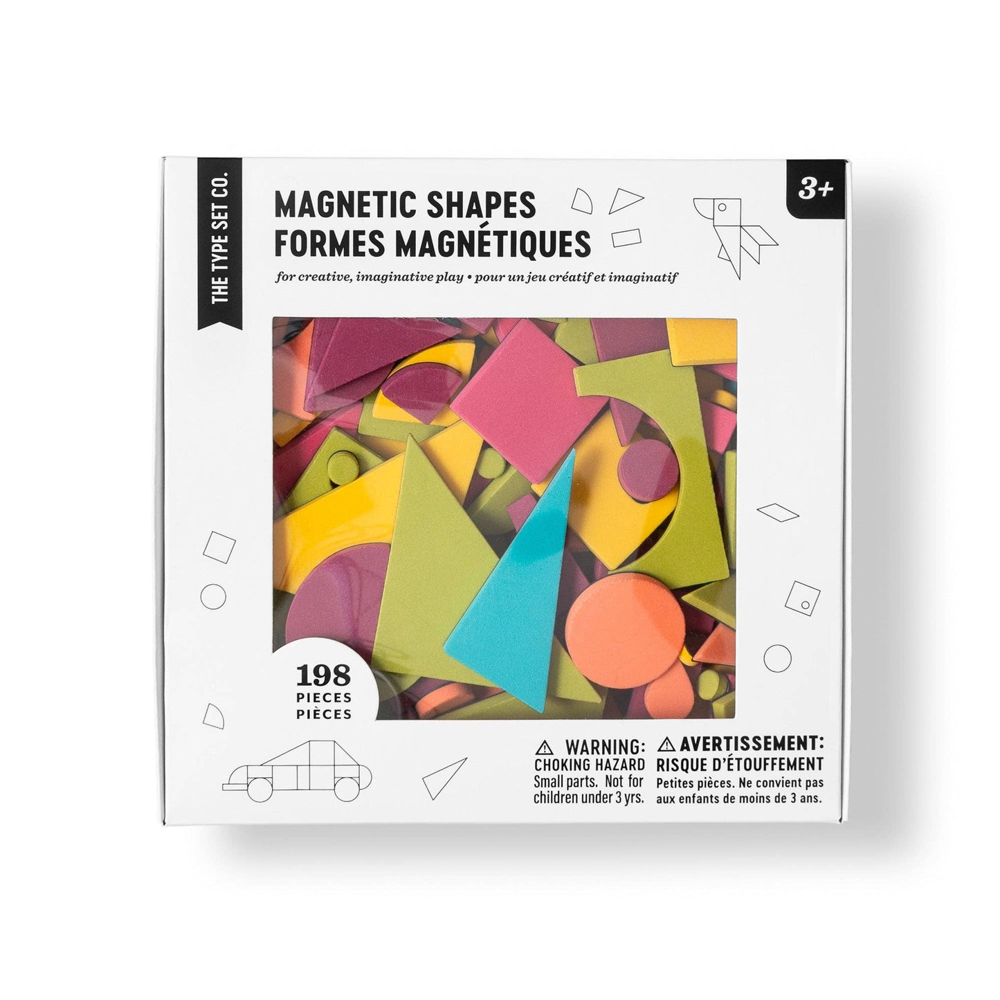 Rainbow Pop 198pc Magnetic Shapes