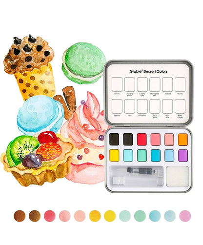 Watercolor Coloring Club Box: Dessert