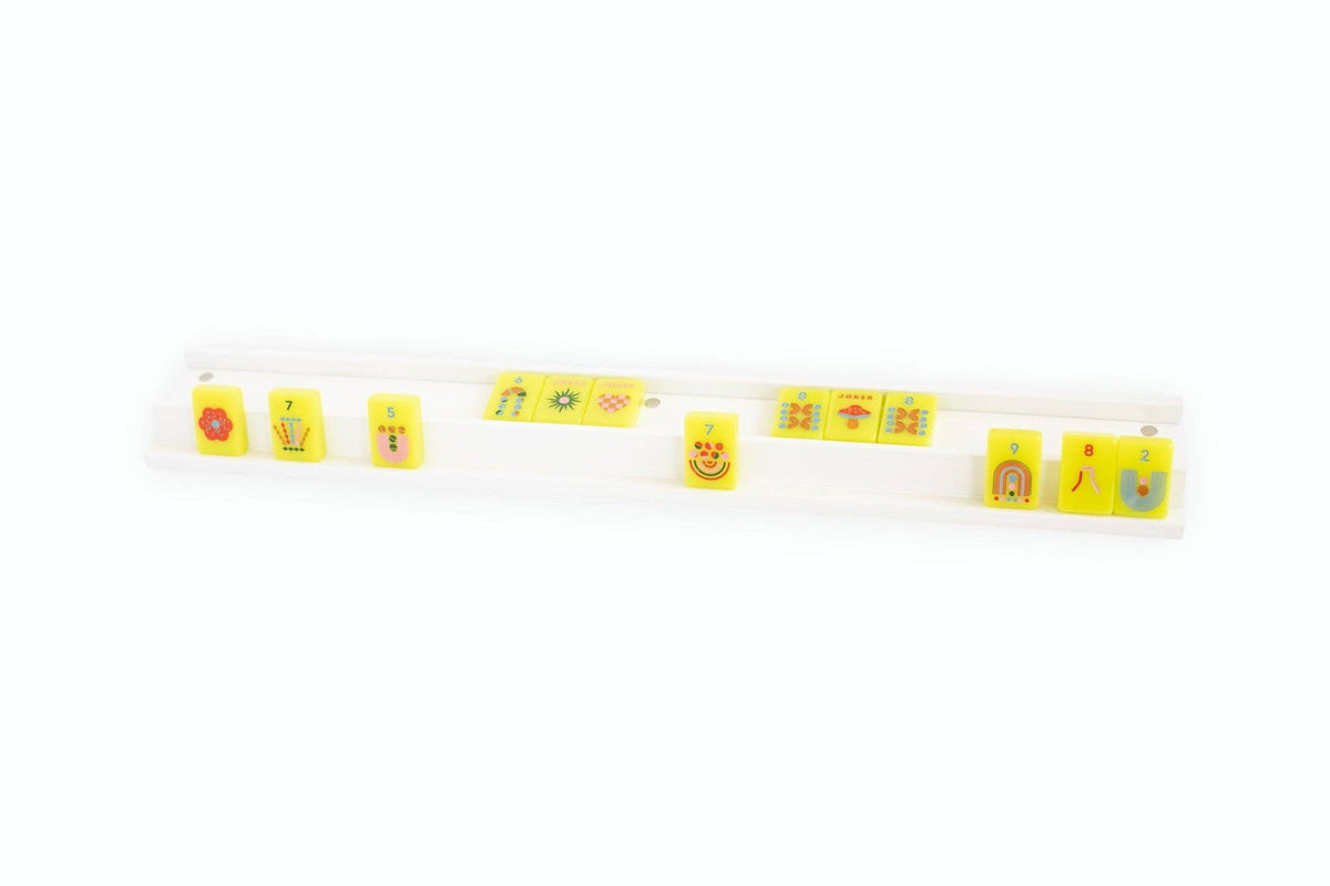 Wooden Mahjong Racks and Magnetic Pushers (Set of 4)