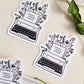 Floral Typewriter Sticker