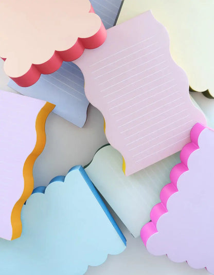 Lilac + Hot Pink Scalloped Shaped Notepad
