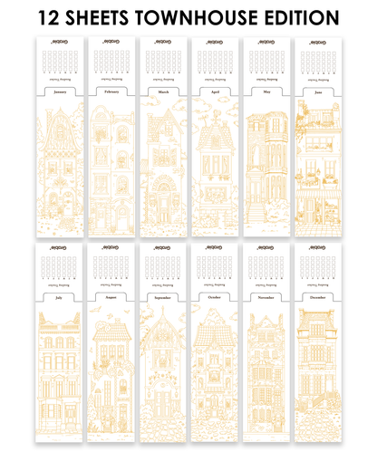 Watercolor Bookmarks: Townhouse