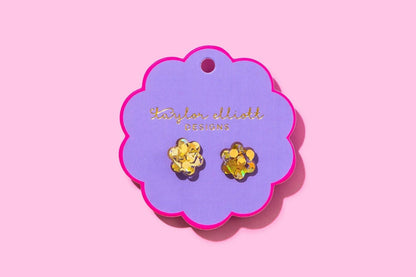 Acrylic Flower Stud Earrings