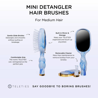 TELETIES - Mini Detangler Brush | Medium | Tide & True