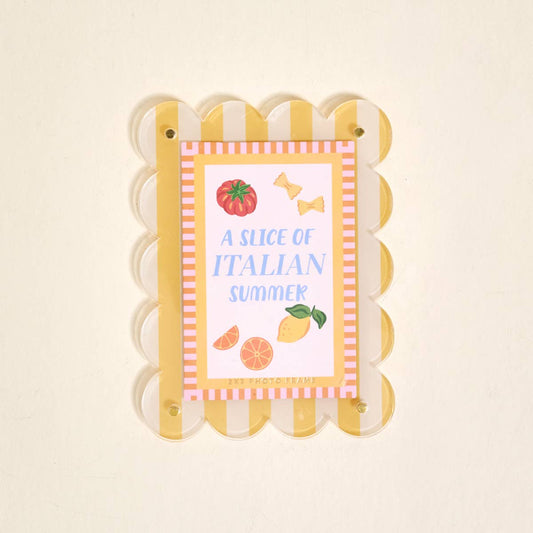 Limoncello Scalloped Mini Picture Frame Magnet