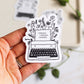 Floral Typewriter Sticker