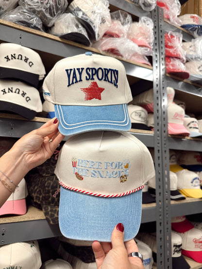 Yay Sports! - Denim Vintage Trucker Hat