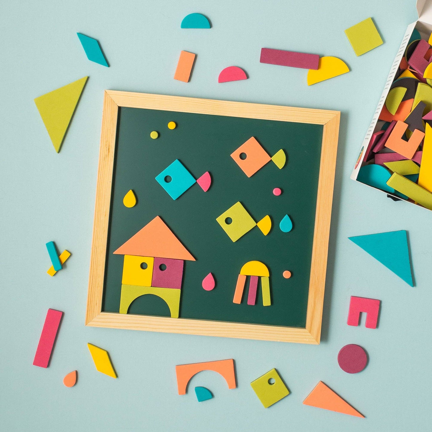 Rainbow Pop 198pc Magnetic Shapes