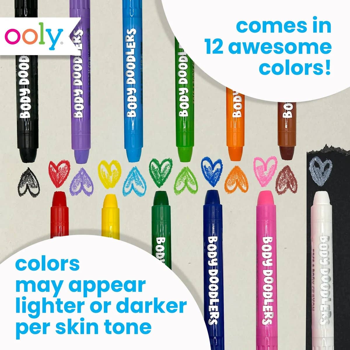 Body Doodlers: Face & Body Crayons - Set of 12