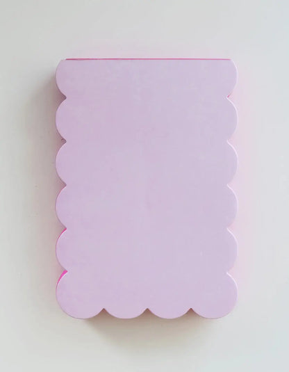 Lilac + Hot Pink Scalloped Shaped Notepad