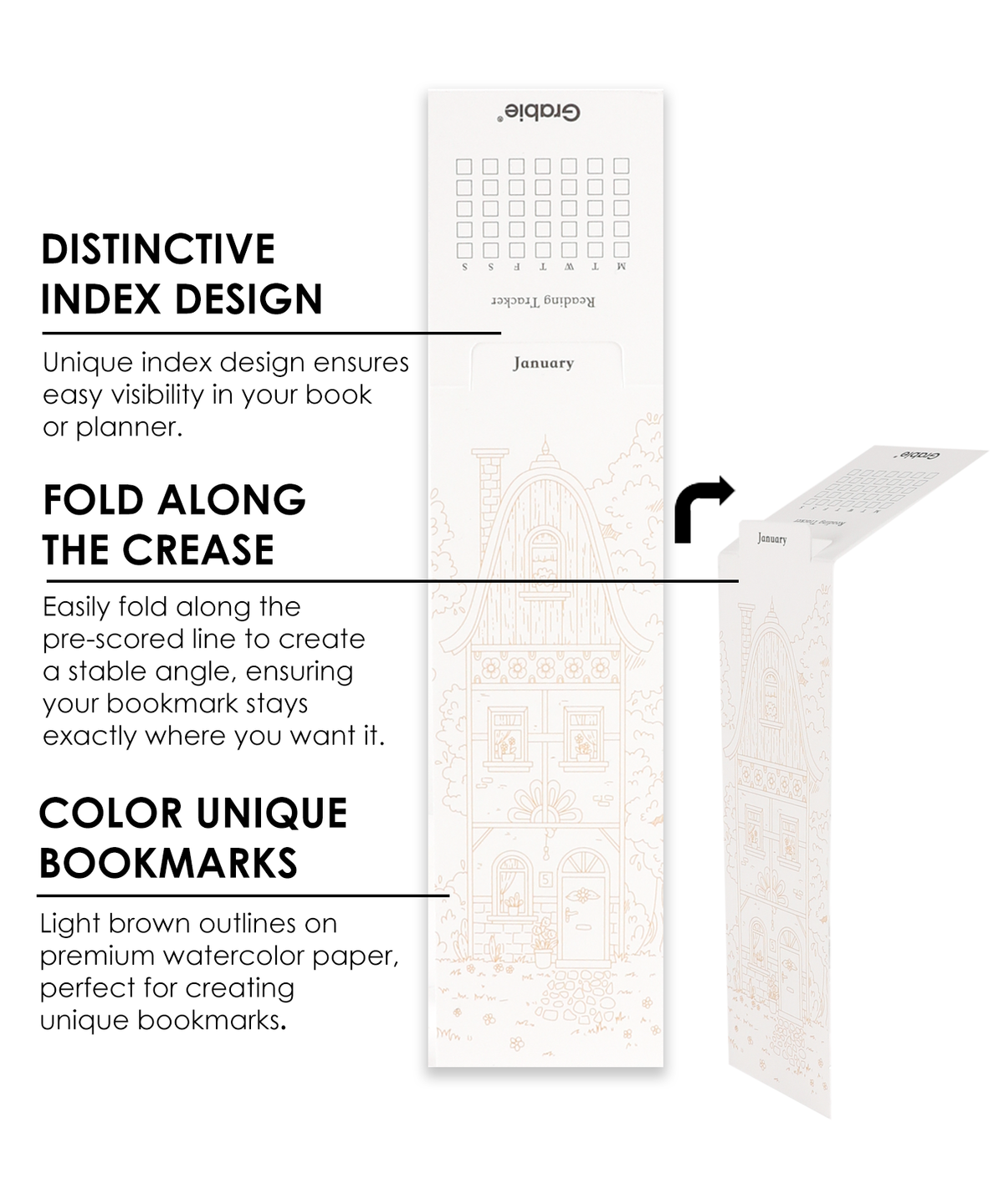 Watercolor Bookmarks: Townhouse