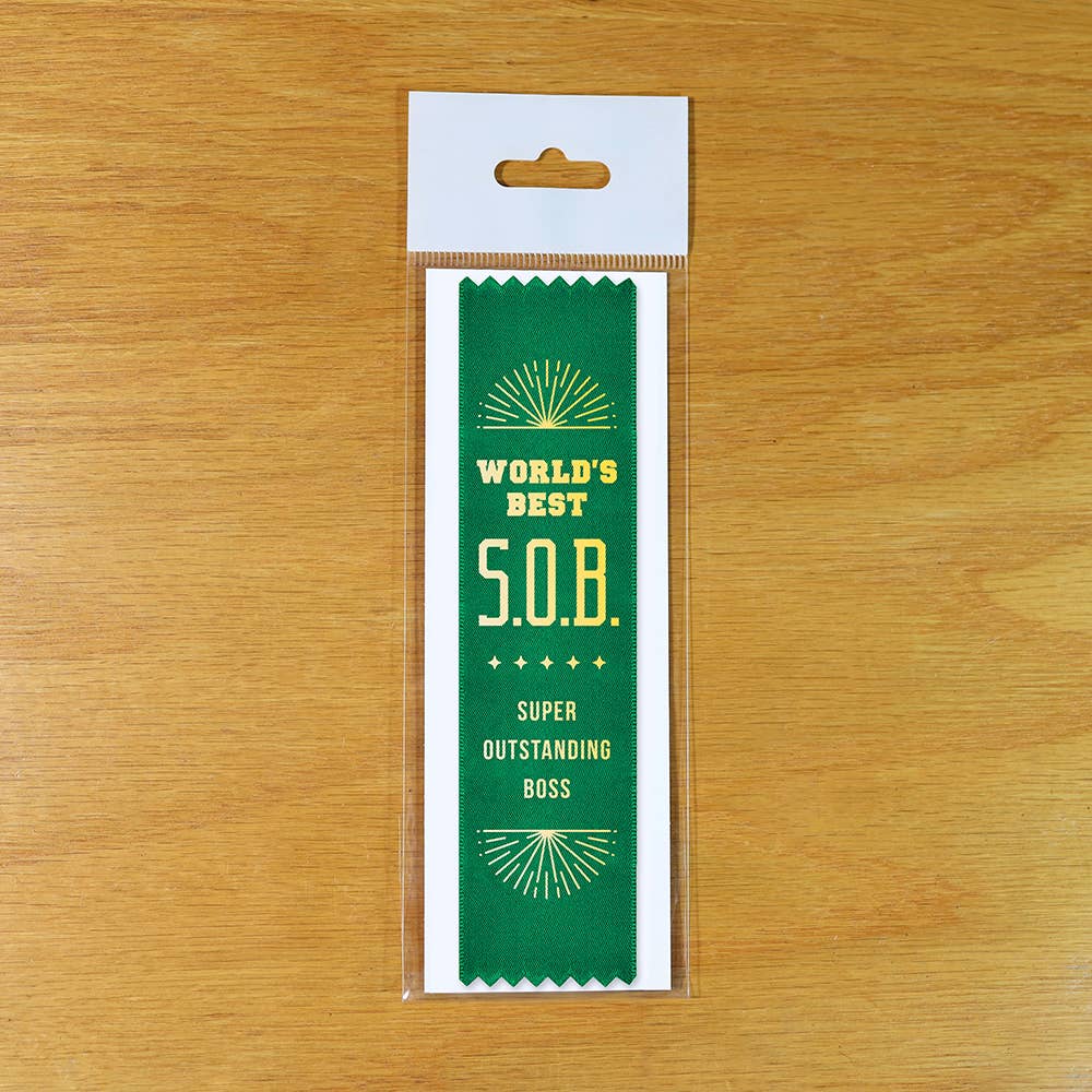 World’s Best S.O.B. Super Outstanding Boss Award Ribbon