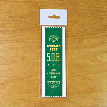World’s Best S.O.B. Super Outstanding Boss Award Ribbon