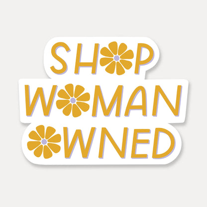 Shop Woman Owned Sticker