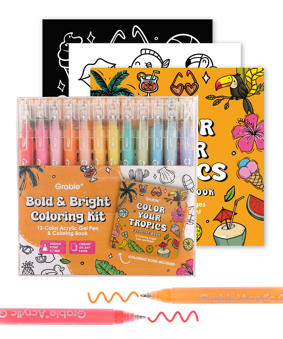 Bold & Bright Coloring Kit: Tropics