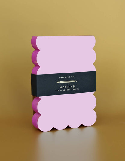 Lilac + Hot Pink Scalloped Shaped Notepad