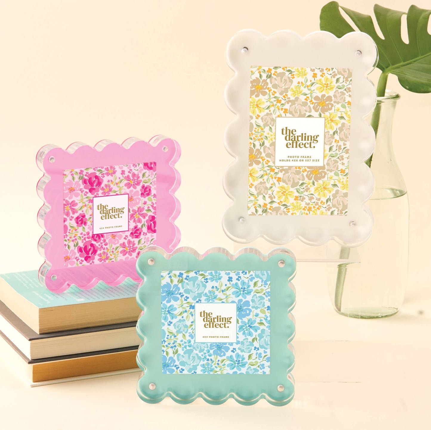 Rectangle Scalloped Acrylic Frame