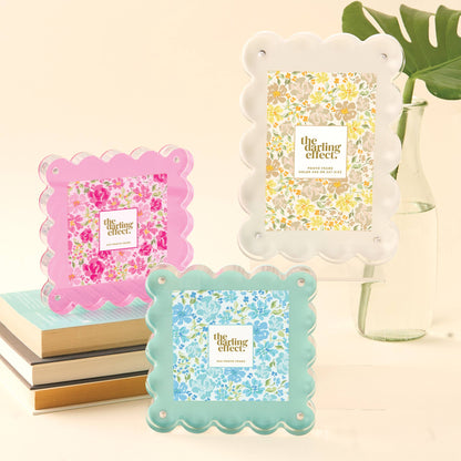Rectangle Scalloped Acrylic Frame