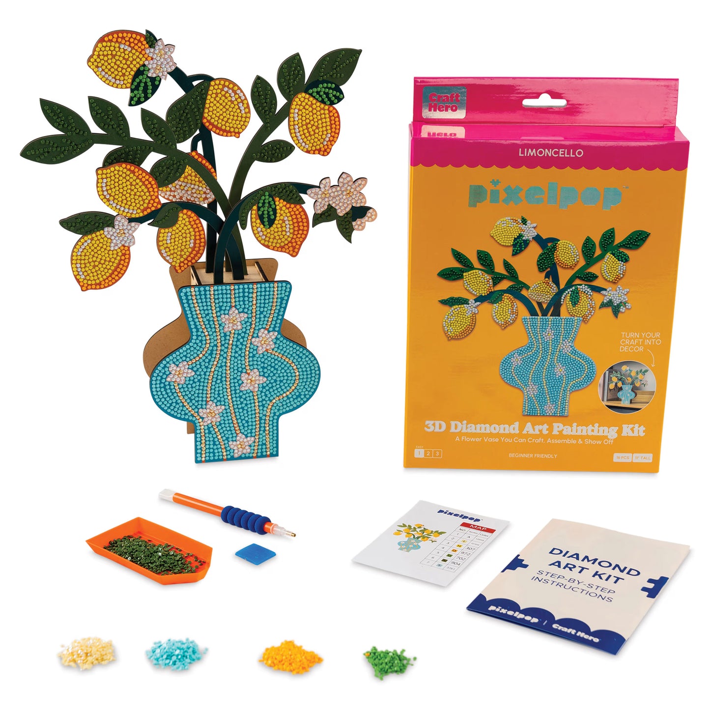 Limoncello PixelPop 3D Flower