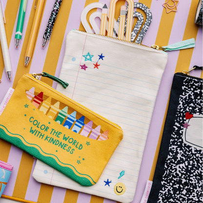 Color the World Crayon Box Canvas Pouch