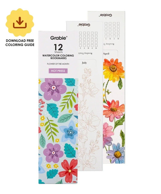 Watercolor Color Bookmarks: Flower of the Mont