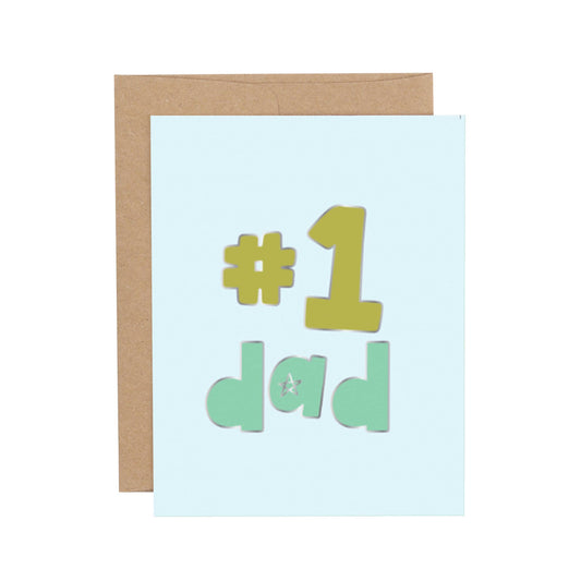Number One Dad Father's Day Greeting Card