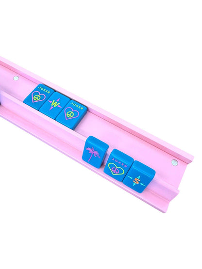 Wooden Mahjong Racks and Magnetic Pushers (Set of 4)