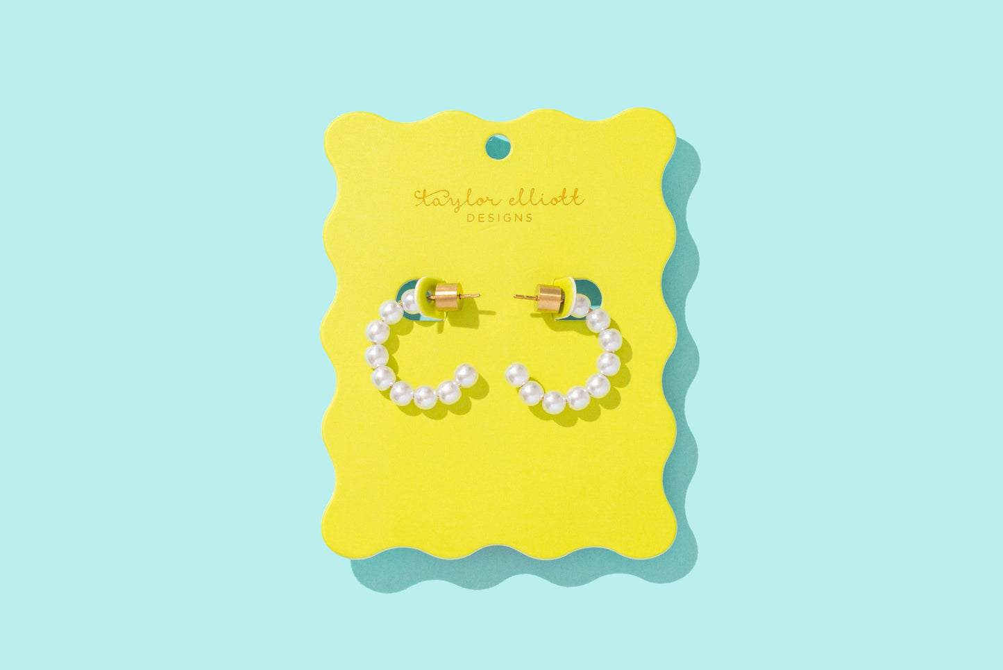Olivia Pearl Hoop Earrings