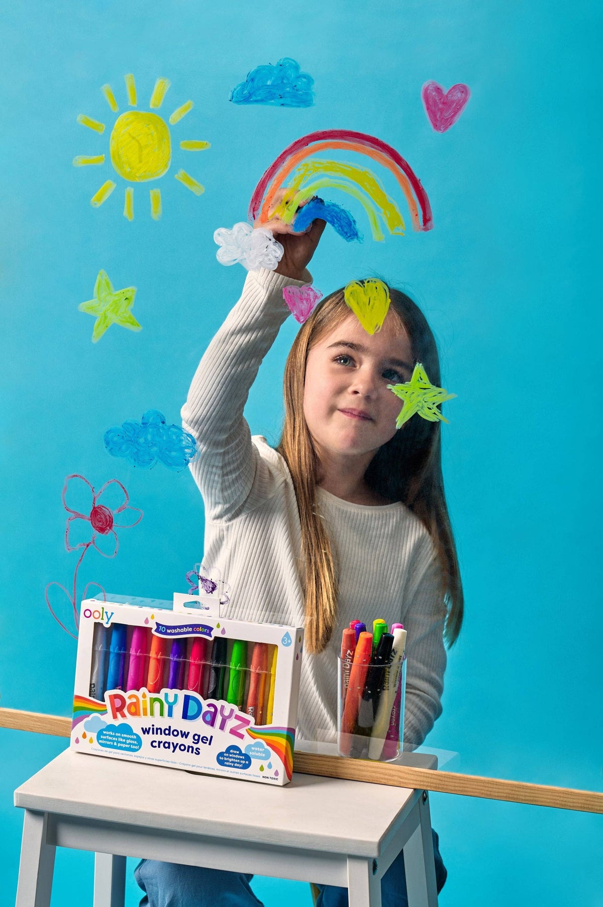 Rainy Dayz Window Gel Crayons - Set of 10