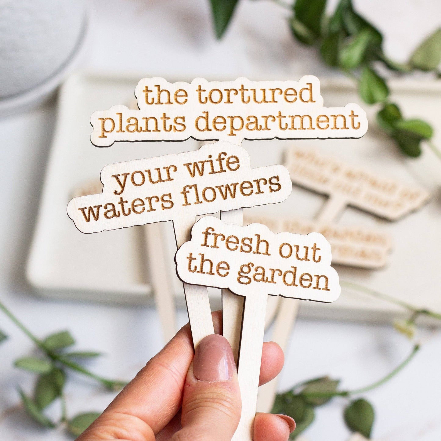 The Print Pantry - The Tortured Poets Department Plant Markers: I can fix him (no really I can)