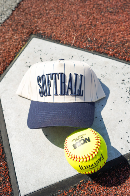 Softball Striped Trucker Hat
