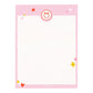 Pink Border Heart Eyes Smiley Notepad