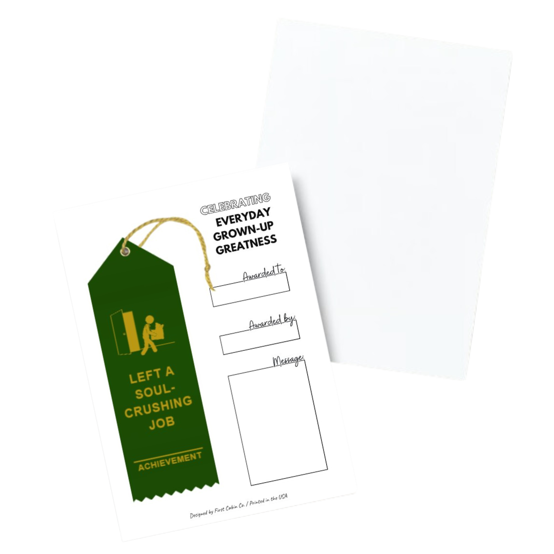 Left A Soul Crushing Job Award Ribbon