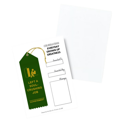 Left A Soul Crushing Job Award Ribbon