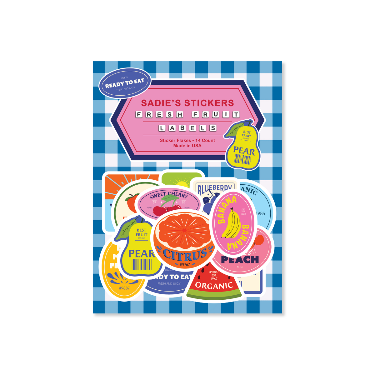 Fresh Fruit Labels Stickers
