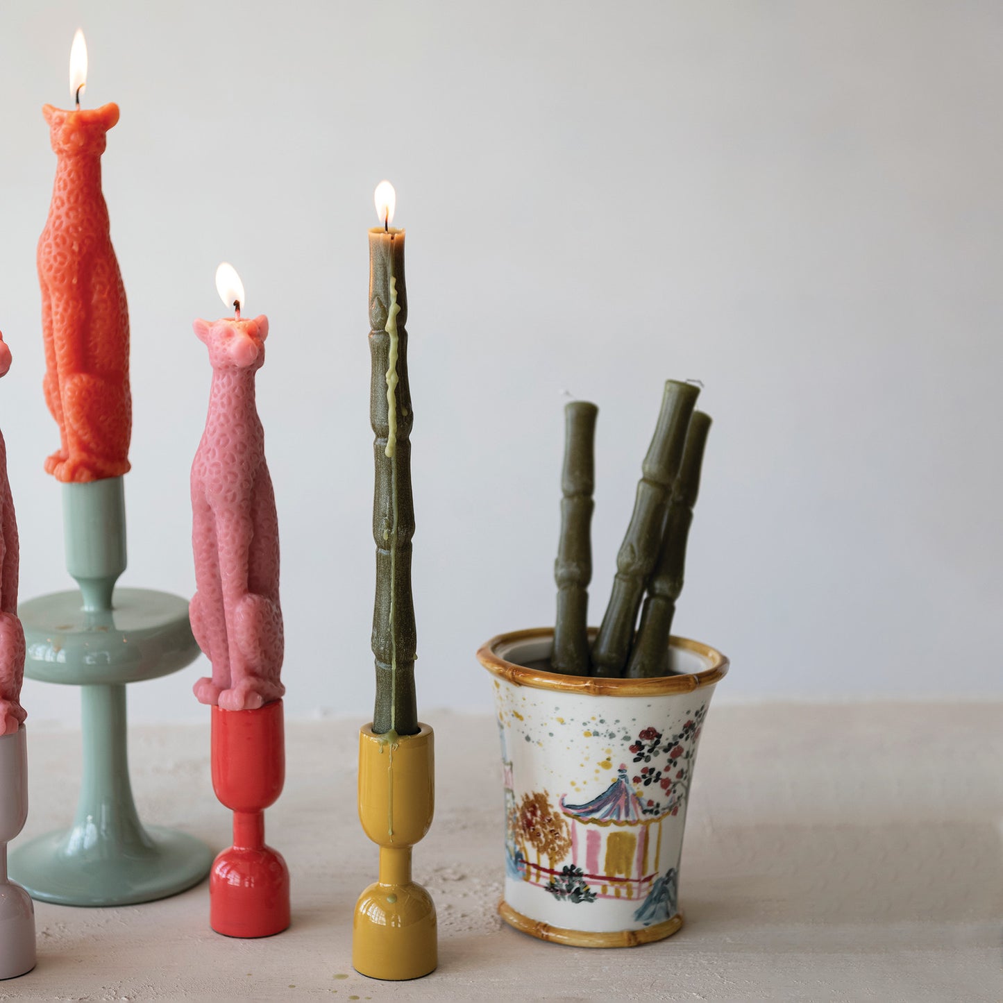 Bamboo Taper Candle