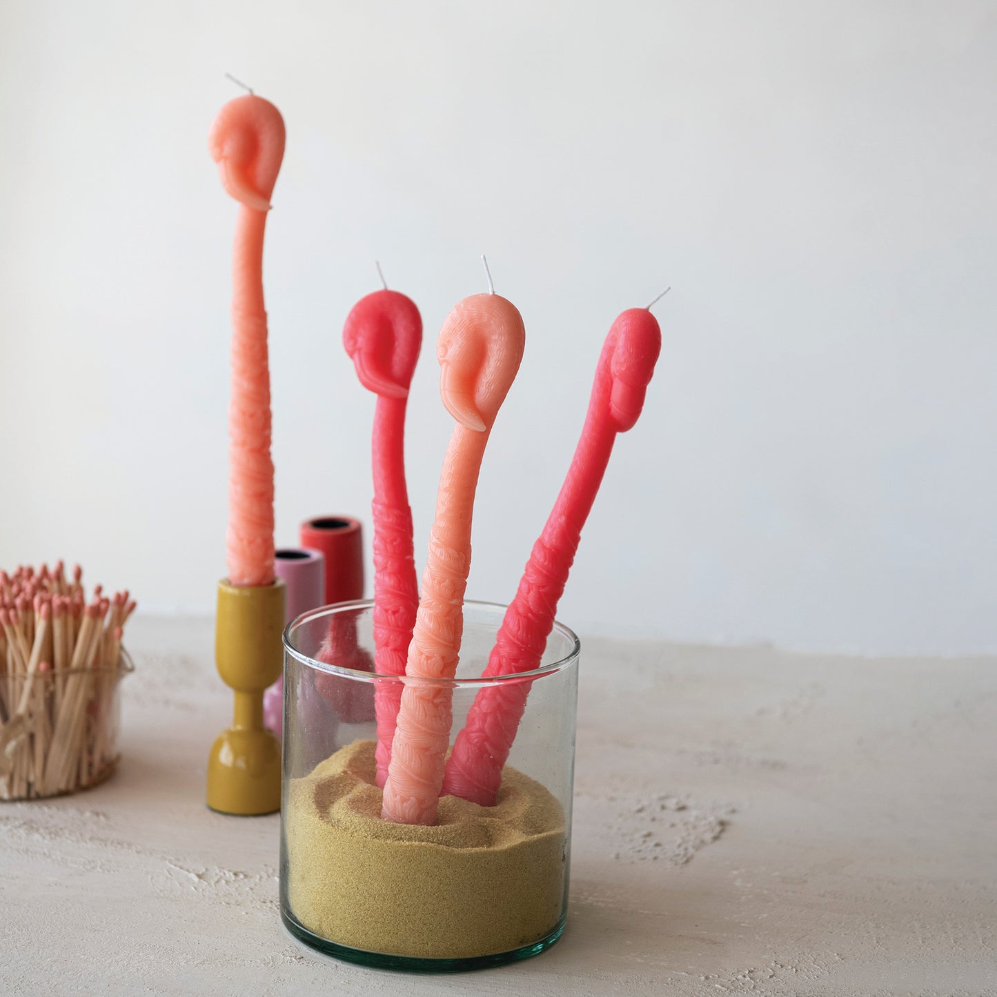 Flamingo Taper Candle