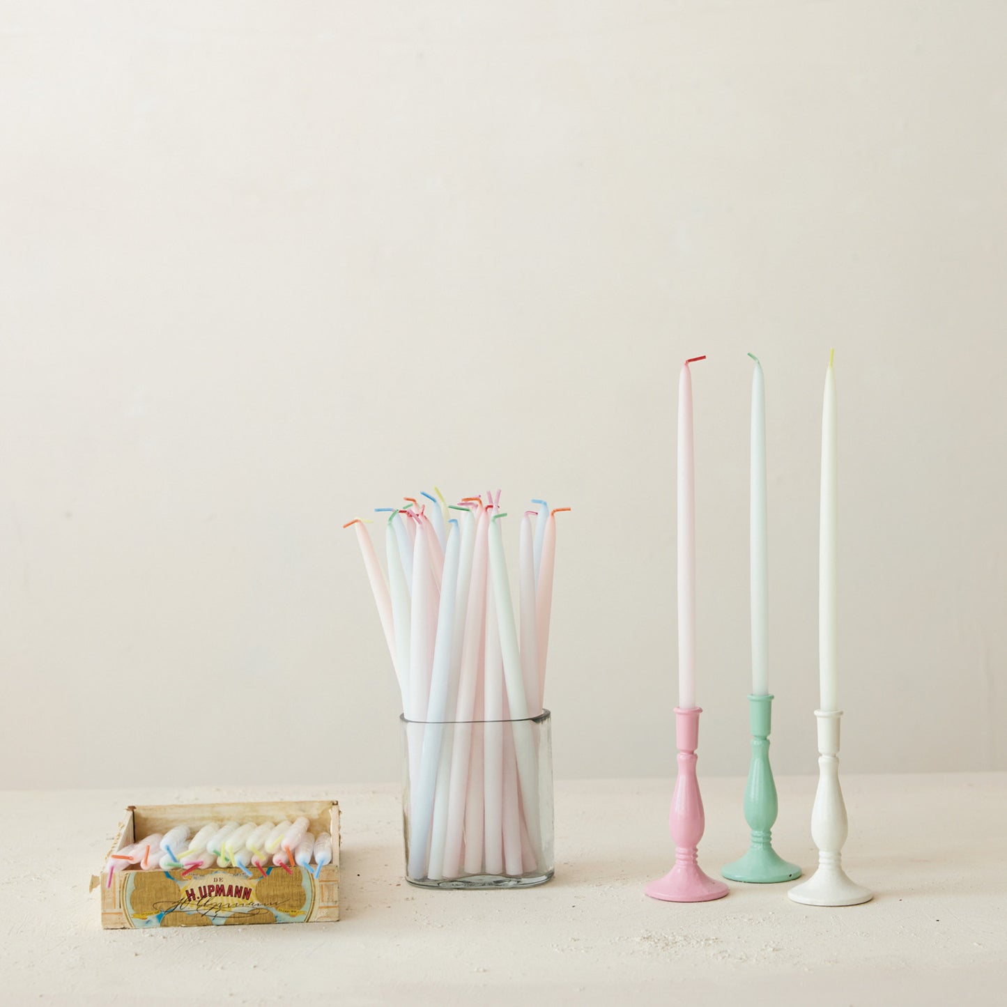 Multi Color Super Skinny Taper Candle