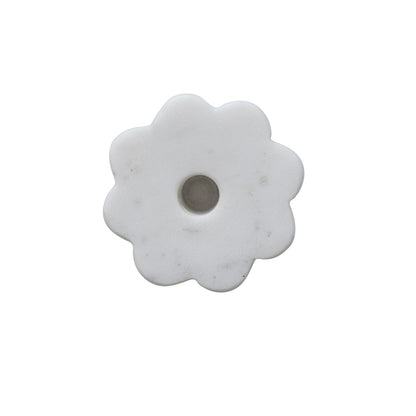 Marble Scalloped Skinny Taper Holder