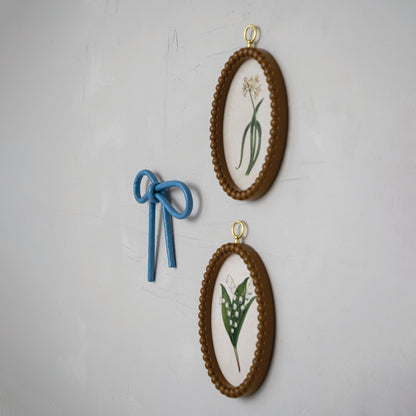 Blue Metal Bow for Wall or Shelf