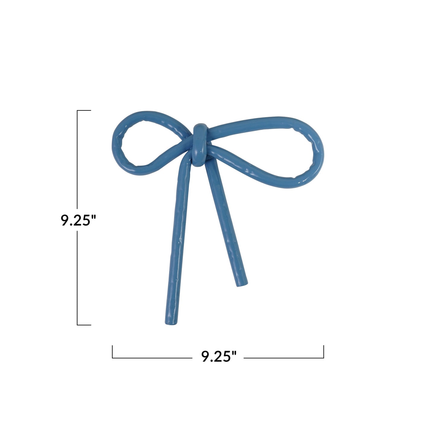 Blue Metal Bow for Wall or Shelf
