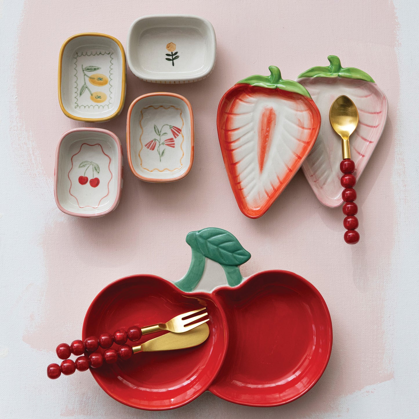 Hand-Painted Floral Dish