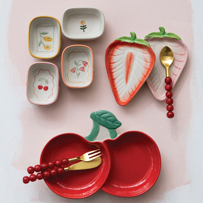 Hand-Painted Floral Dish