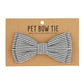 Pet Bow Tie - Grey Stripe