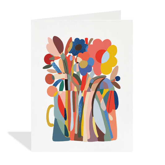 Modern Flowers Greeting Card