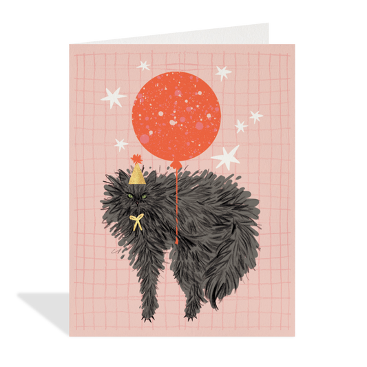 Balloon Cat Greeting Card