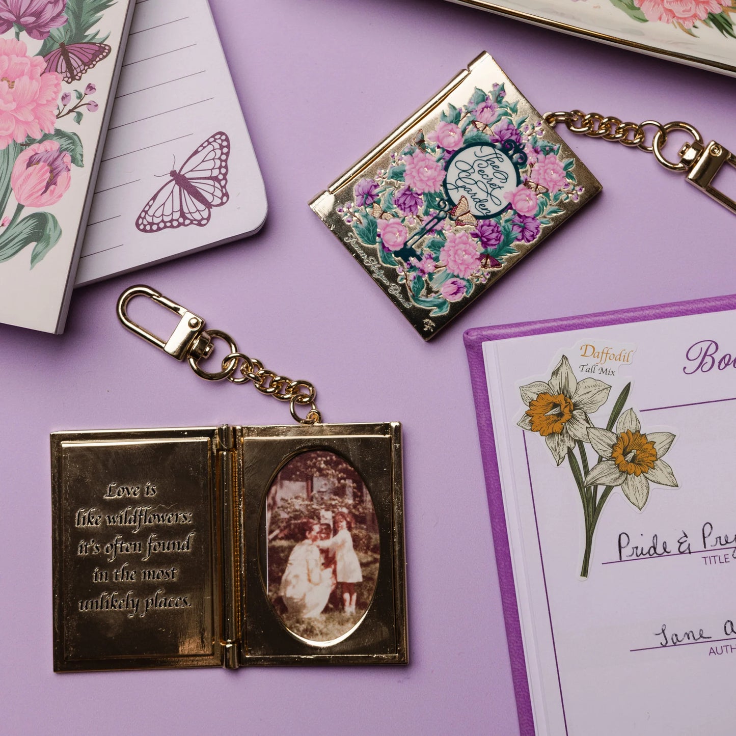 LOCKET KEYCHAIN - THE SECRET GARDEN