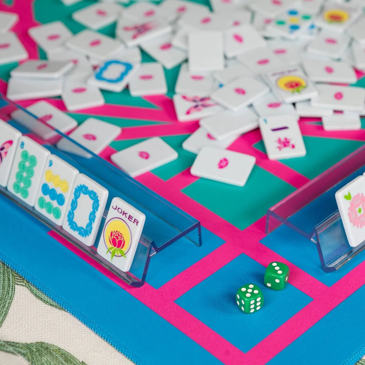Ice Blue & Brights Travel Mahjong Set