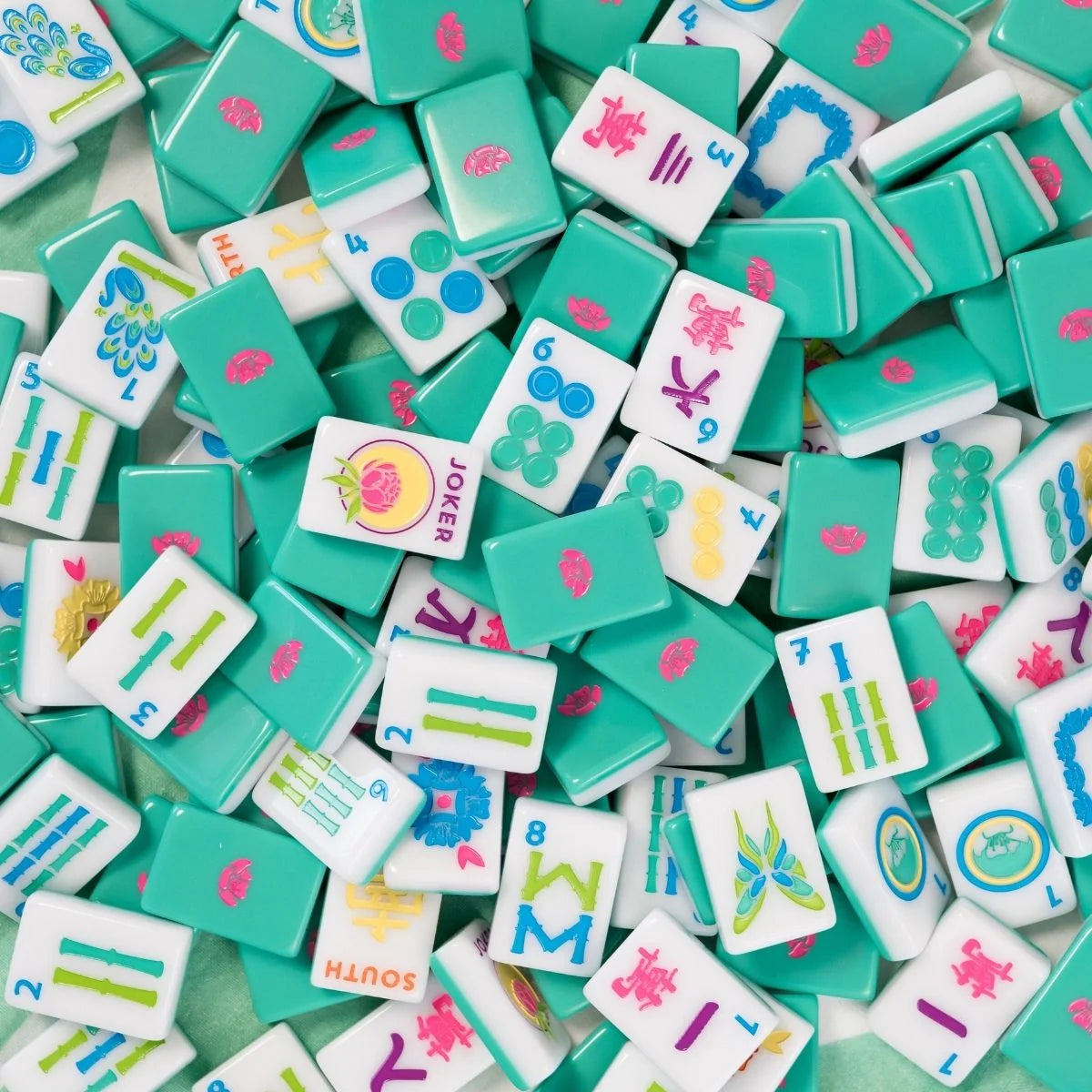 The Brights! Teal House Tiles